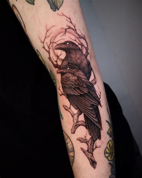 beautiful raven tattoo|380 Raven tattoo ideas in 2024 